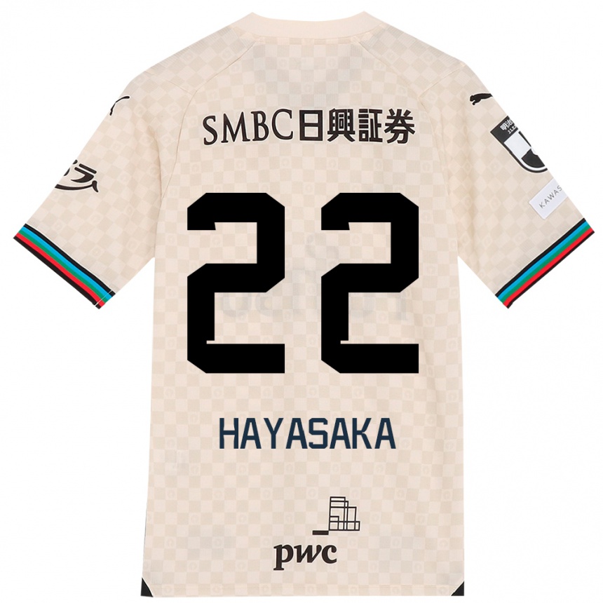 Niño Fútbol Camiseta Yuki Hayasaka #22 Blanco Gris 2ª Equipación 2024/25 México