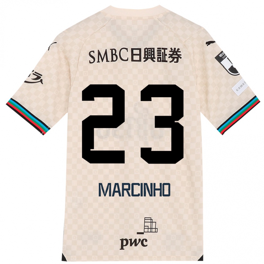 Niño Fútbol Camiseta Marcinho #23 Blanco Gris 2ª Equipación 2024/25 México