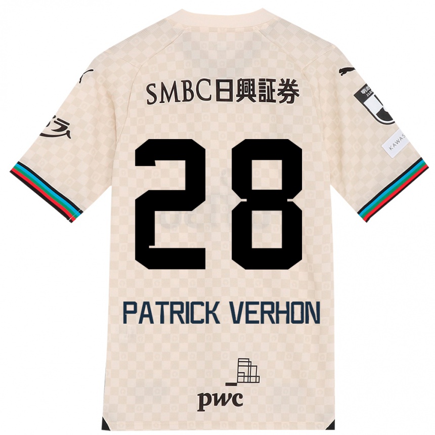 Niño Fútbol Camiseta Patrick Verhon #28 Blanco Gris 2ª Equipación 2024/25 México