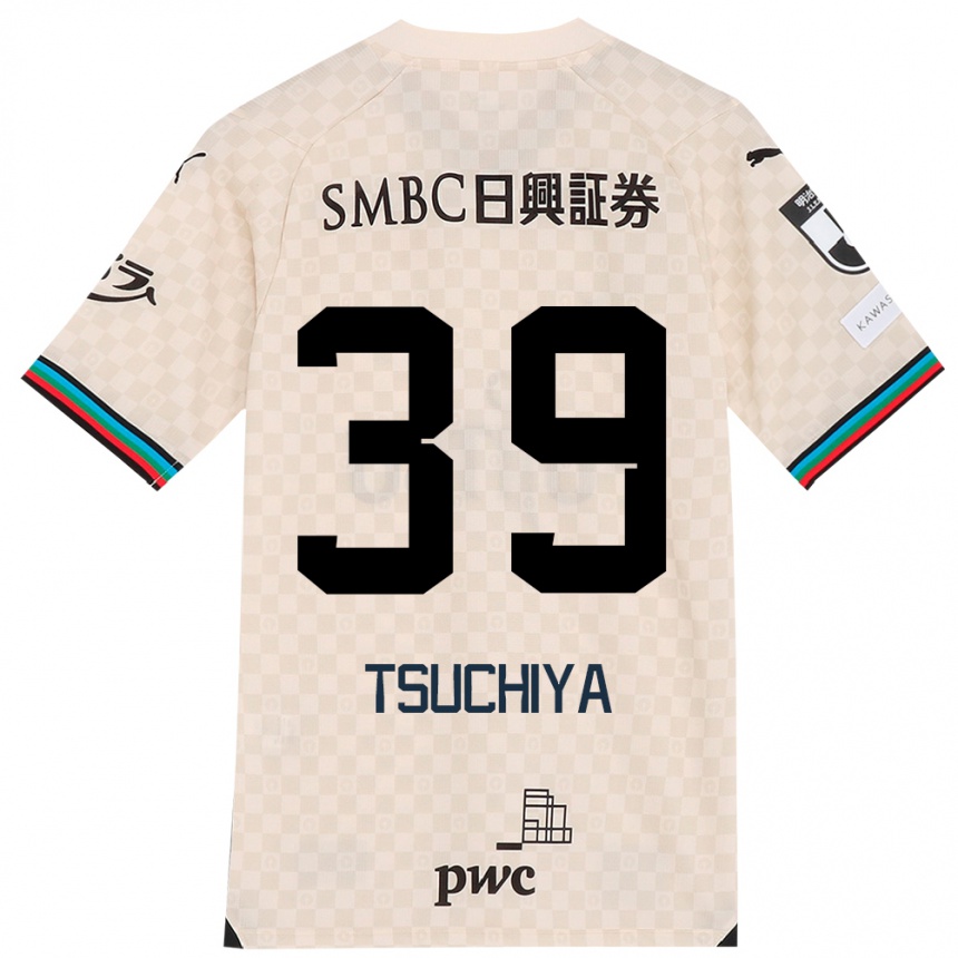 Niño Fútbol Camiseta Kaito Tsuchiya #39 Blanco Gris 2ª Equipación 2024/25 México