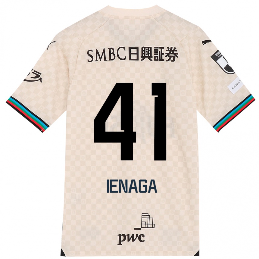 Niño Fútbol Camiseta Akihiro Ienaga #41 Blanco Gris 2ª Equipación 2024/25 México