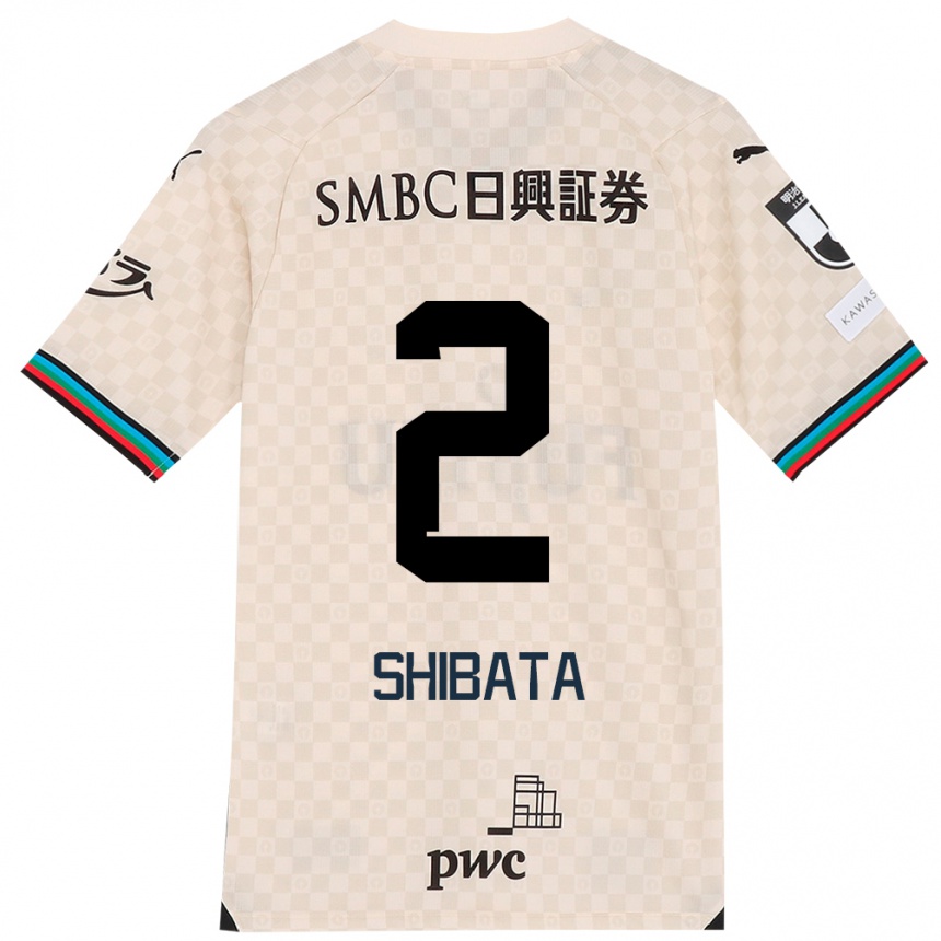 Niño Fútbol Camiseta Shotaro Shibata #2 Blanco Gris 2ª Equipación 2024/25 México