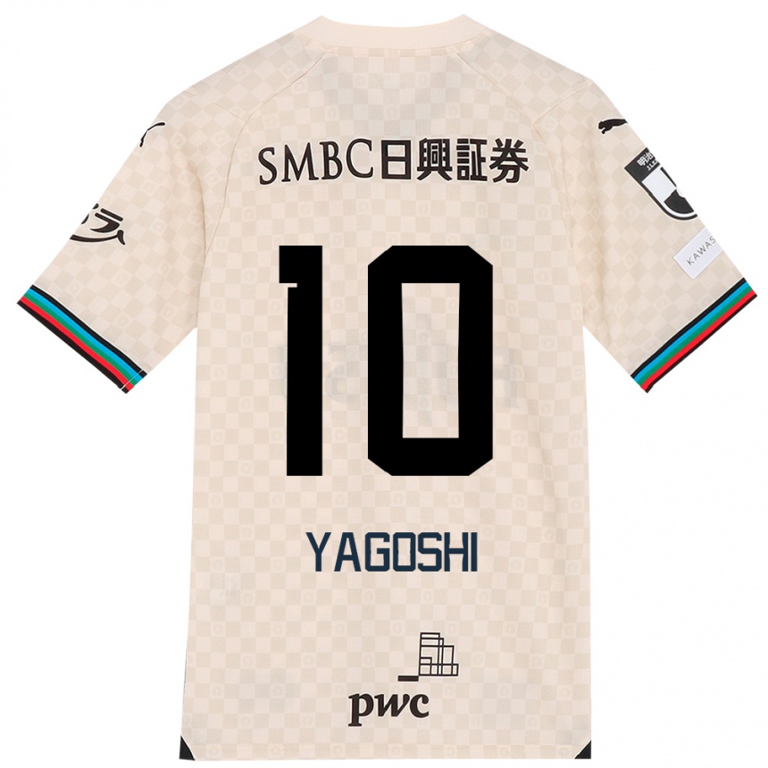 Niño Fútbol Camiseta Mikito Yagoshi #10 Blanco Gris 2ª Equipación 2024/25 México