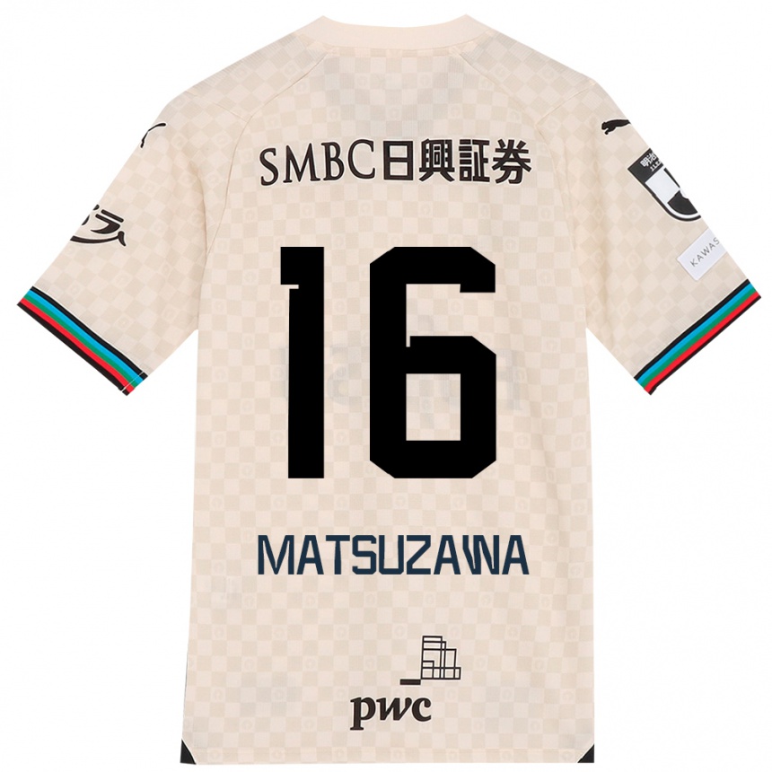 Niño Fútbol Camiseta Naoto Matsuzawa #16 Blanco Gris 2ª Equipación 2024/25 México