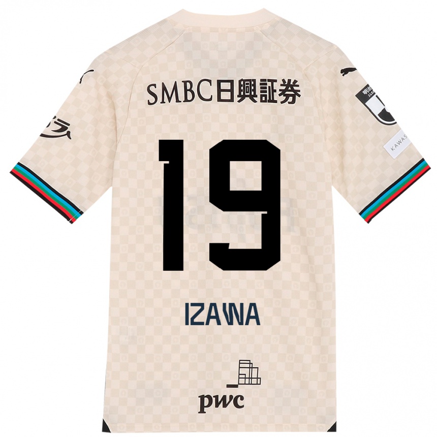 Niño Fútbol Camiseta Haruki Izawa #19 Blanco Gris 2ª Equipación 2024/25 México