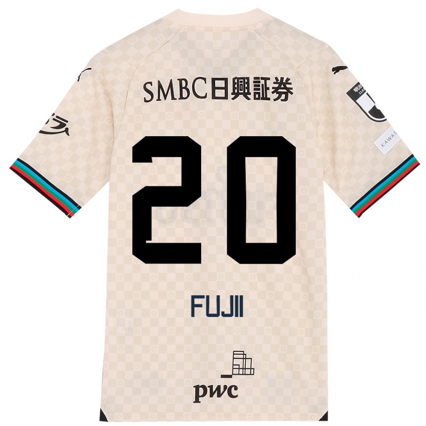 Niño Fútbol Camiseta Rensuke Fujii #20 Blanco Gris 2ª Equipación 2024/25 México