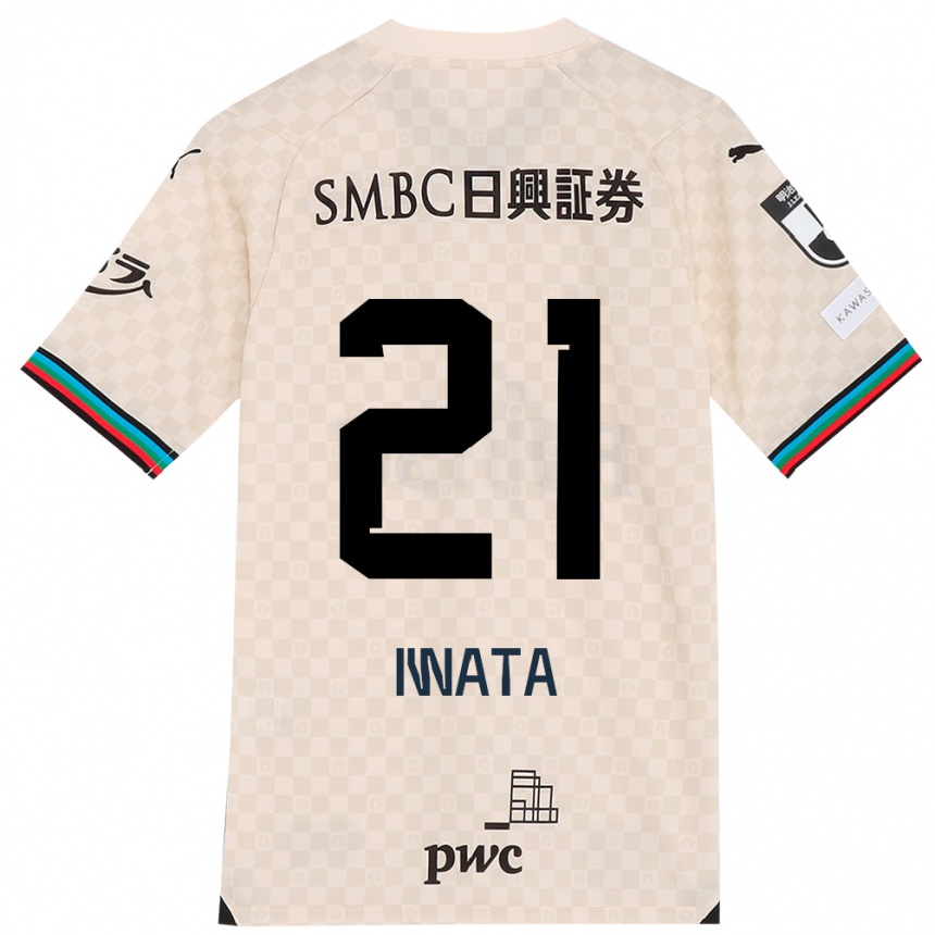 Niño Fútbol Camiseta Kantaro Iwata #21 Blanco Gris 2ª Equipación 2024/25 México