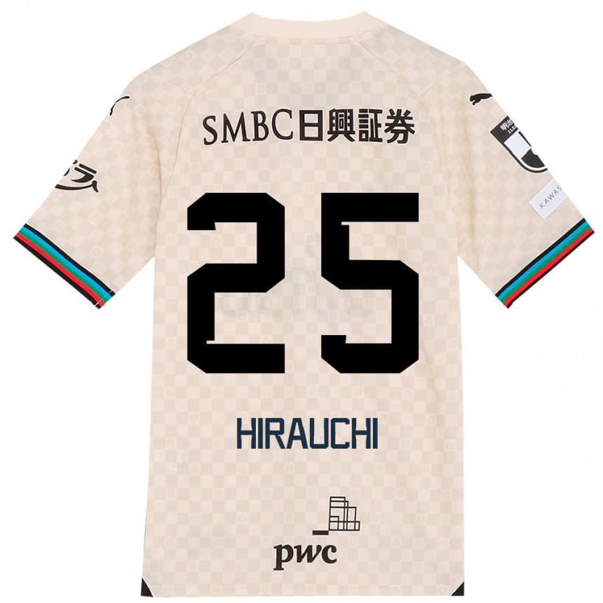 Niño Fútbol Camiseta Issei Hirauchi #25 Blanco Gris 2ª Equipación 2024/25 México