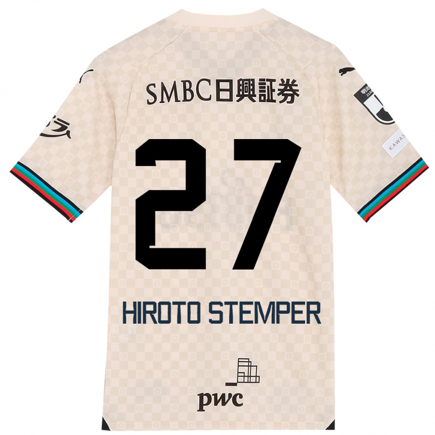 Niño Fútbol Camiseta Luka Hiroto Stemper #27 Blanco Gris 2ª Equipación 2024/25 México