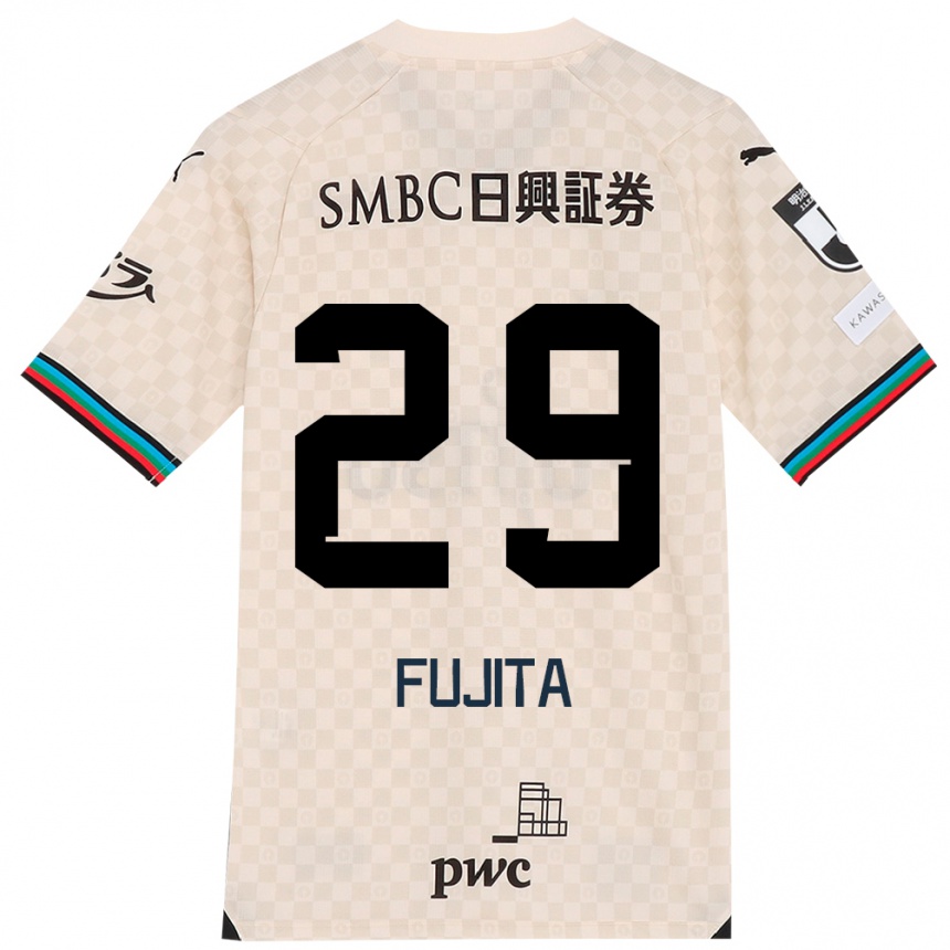 Niño Fútbol Camiseta Asuto Fujita #29 Blanco Gris 2ª Equipación 2024/25 México