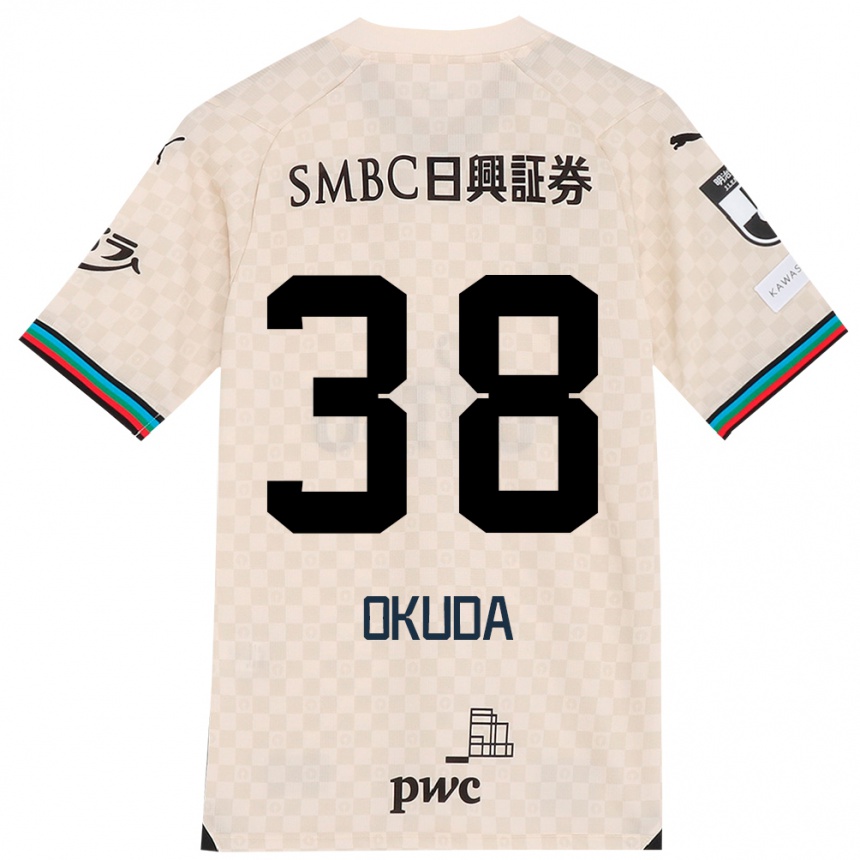 Niño Fútbol Camiseta Yuma Okuda #38 Blanco Gris 2ª Equipación 2024/25 México