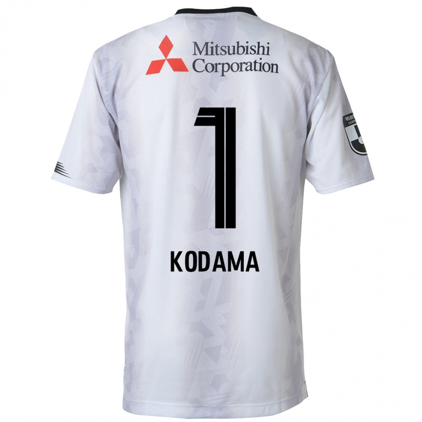 Niño Fútbol Camiseta Tsuyoshi Kodama #1 Blanco Negro 2ª Equipación 2024/25 México