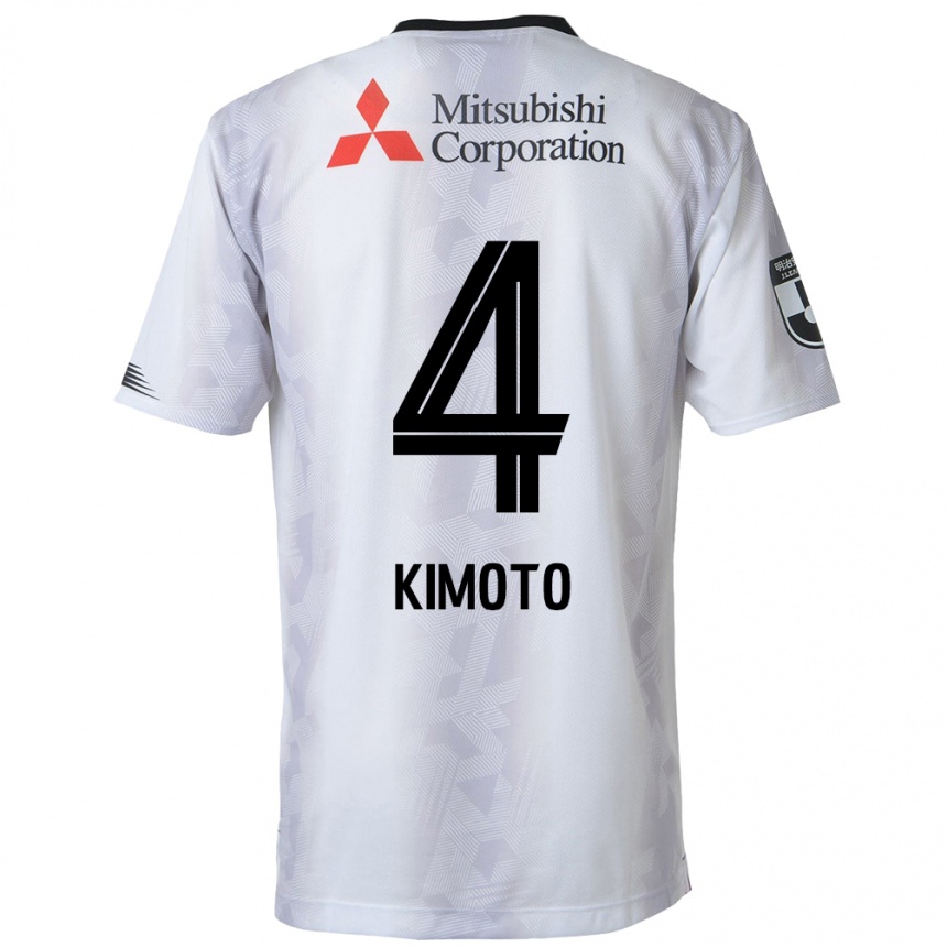 Niño Fútbol Camiseta Yasuki Kimoto #4 Blanco Negro 2ª Equipación 2024/25 México