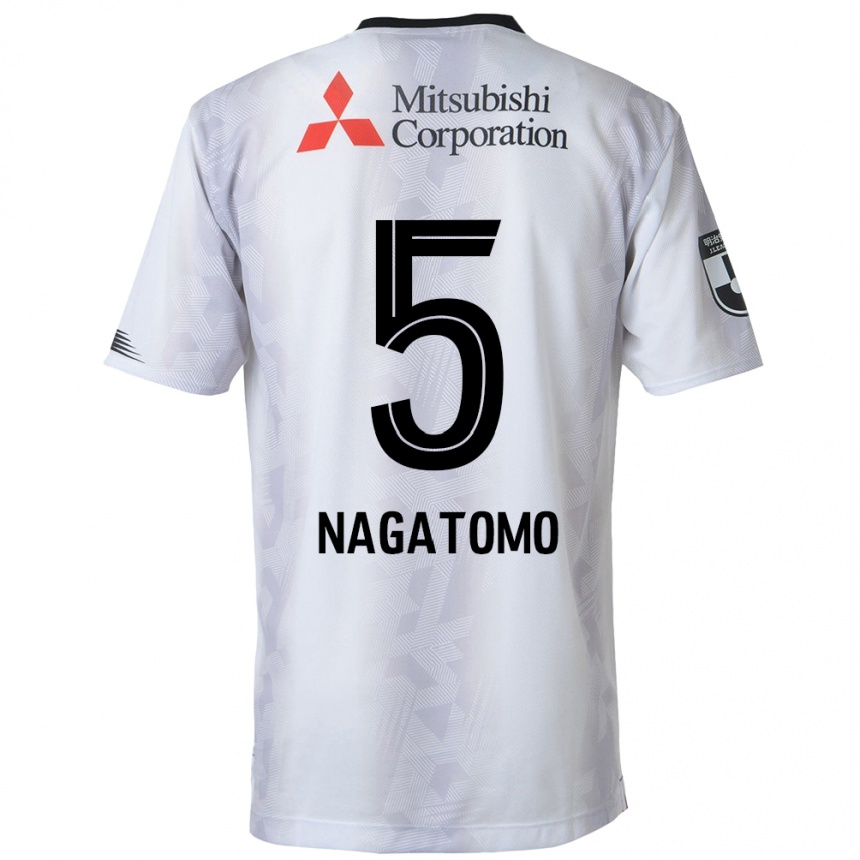 Niño Fútbol Camiseta Yuto Nagatomo #5 Blanco Negro 2ª Equipación 2024/25 México