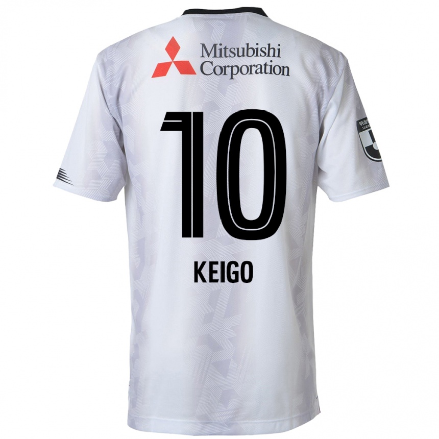 Niño Fútbol Camiseta Keigo Higashi #10 Blanco Negro 2ª Equipación 2024/25 México