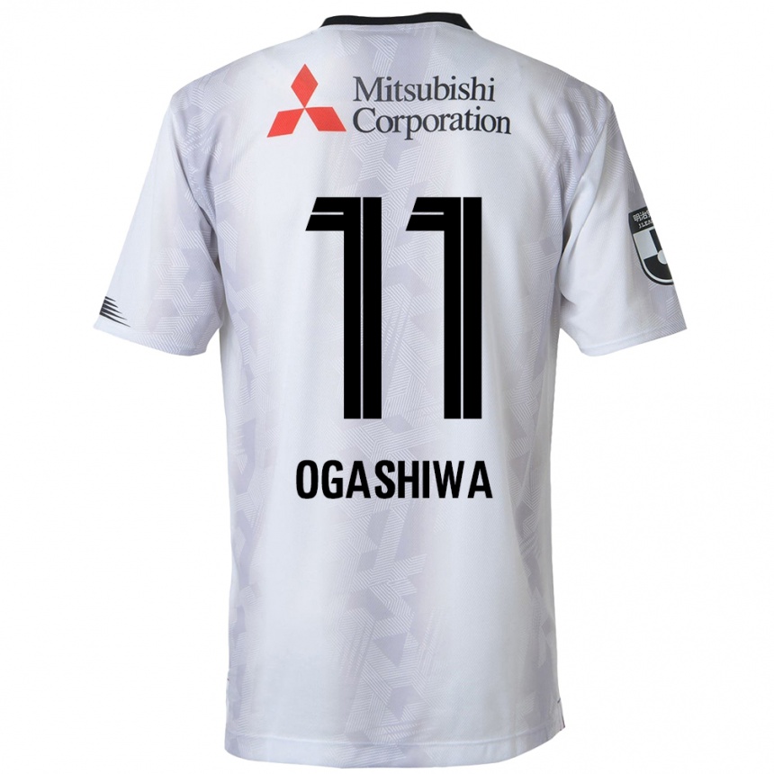 Niño Fútbol Camiseta Tsuyoshi Ogashiwa #11 Blanco Negro 2ª Equipación 2024/25 México