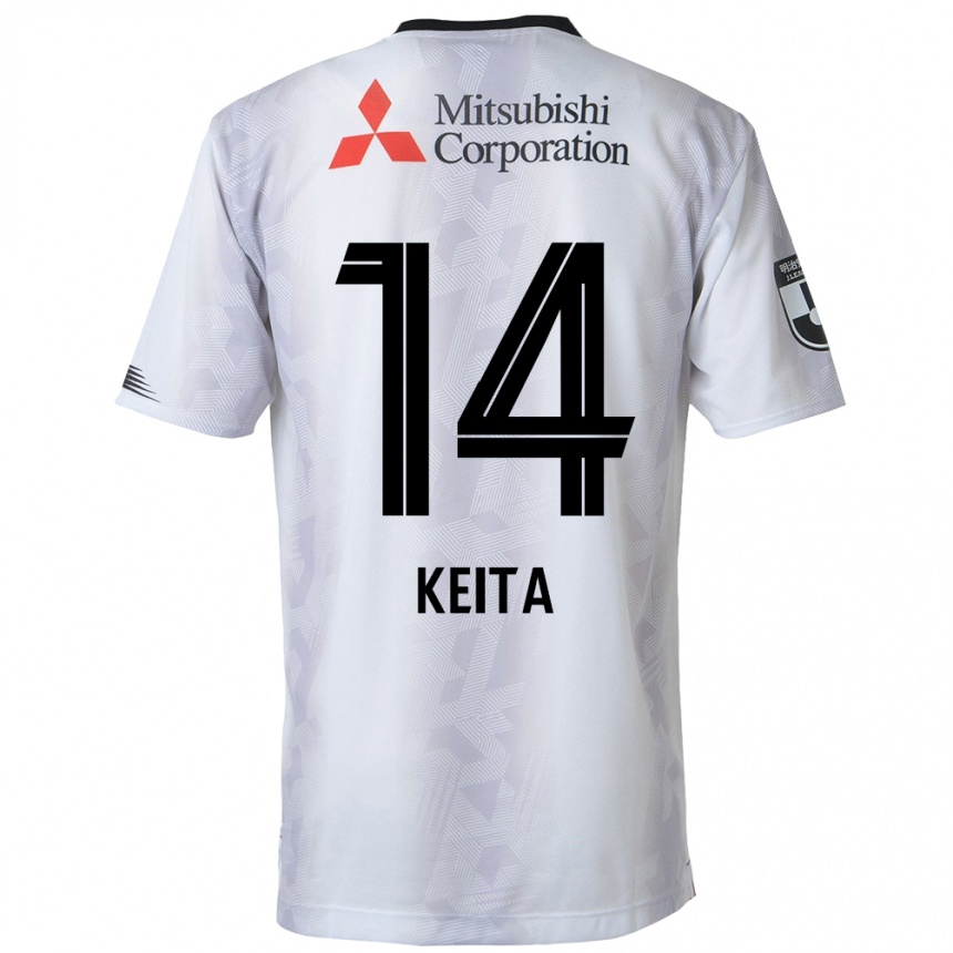 Niño Fútbol Camiseta Keita Yamashita #14 Blanco Negro 2ª Equipación 2024/25 México