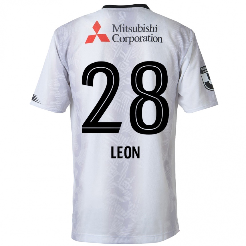 Niño Fútbol Camiseta Leon Nozawa #28 Blanco Negro 2ª Equipación 2024/25 México