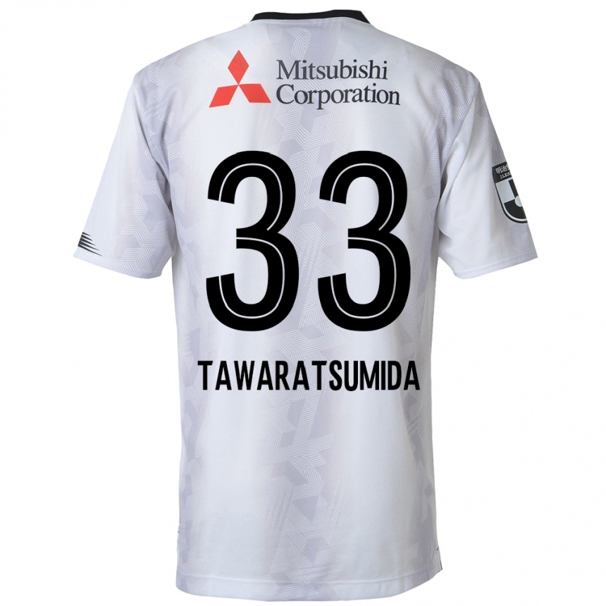 Niño Fútbol Camiseta Kota Tawaratsumida #33 Blanco Negro 2ª Equipación 2024/25 México