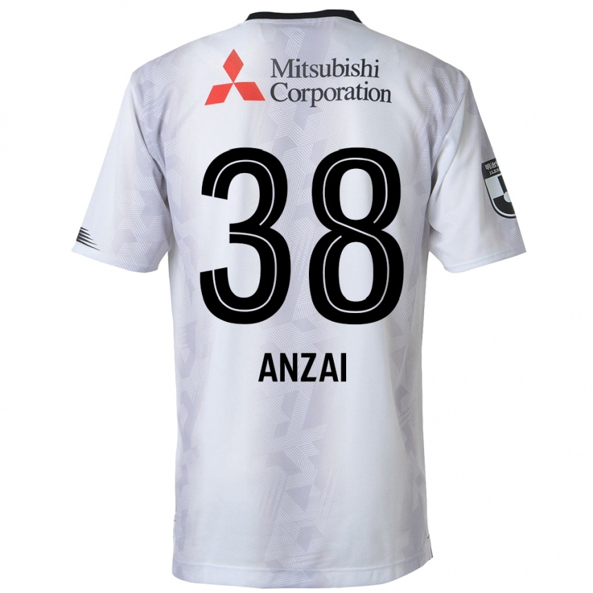 Niño Fútbol Camiseta Soma Anzai #38 Blanco Negro 2ª Equipación 2024/25 México