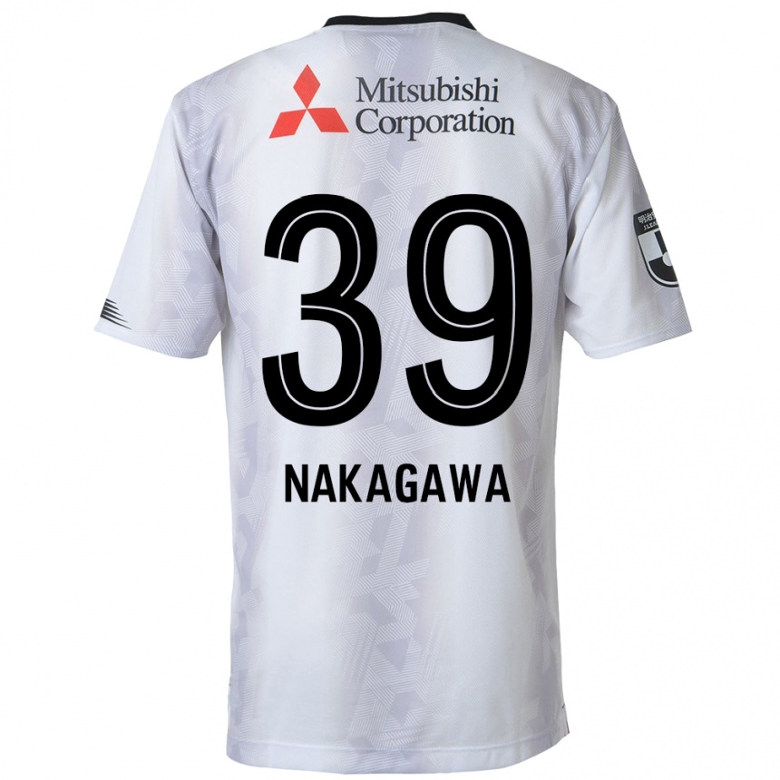 Niño Fútbol Camiseta Teruhito Nakagawa #39 Blanco Negro 2ª Equipación 2024/25 México