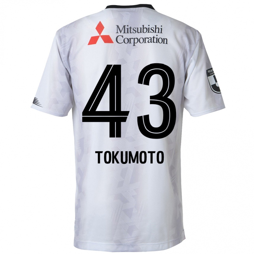 Niño Fútbol Camiseta Shuhei Tokumoto #43 Blanco Negro 2ª Equipación 2024/25 México