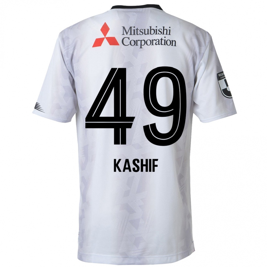 Niño Fútbol Camiseta Kashif Bangnagande #49 Blanco Negro 2ª Equipación 2024/25 México