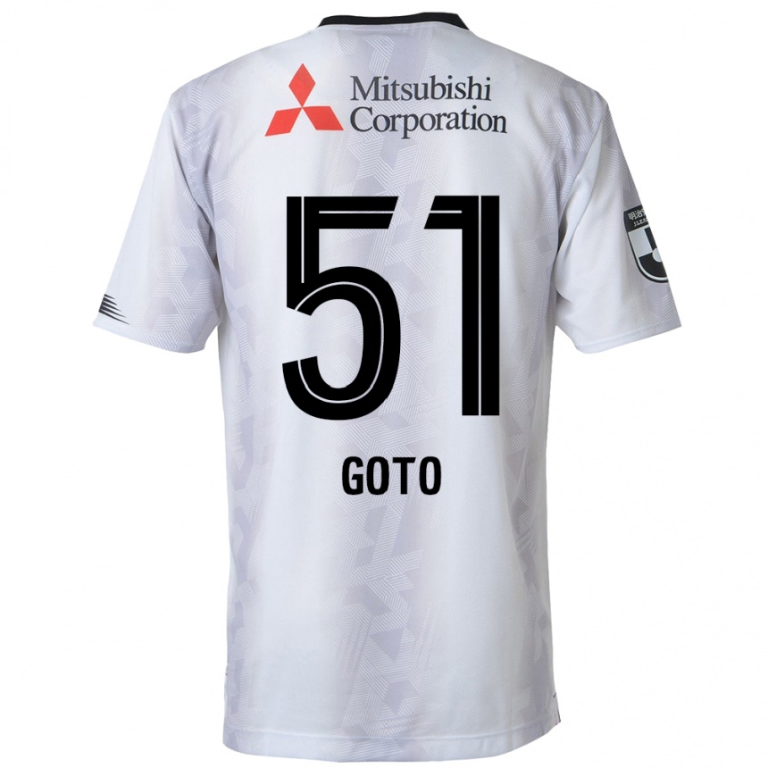 Niño Fútbol Camiseta Wataru Goto #51 Blanco Negro 2ª Equipación 2024/25 México