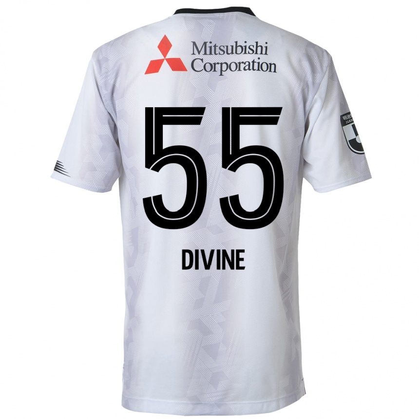 Niño Fútbol Camiseta Divine Chinedu Otani #55 Blanco Negro 2ª Equipación 2024/25 México