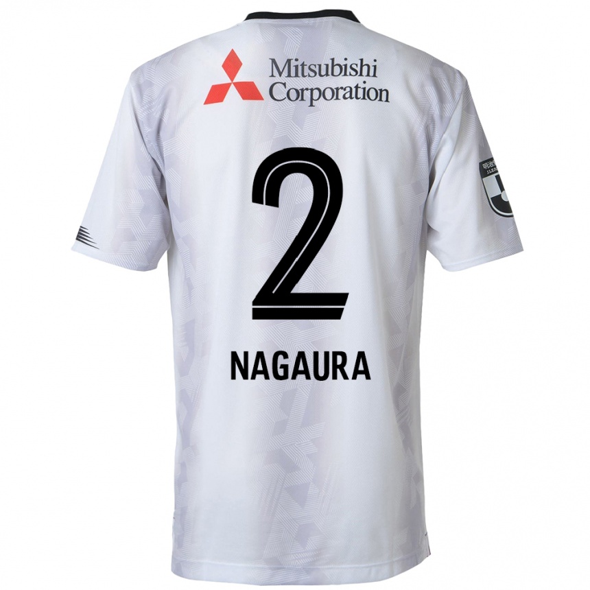 Niño Fútbol Camiseta Koshi Nagaura #2 Blanco Negro 2ª Equipación 2024/25 México