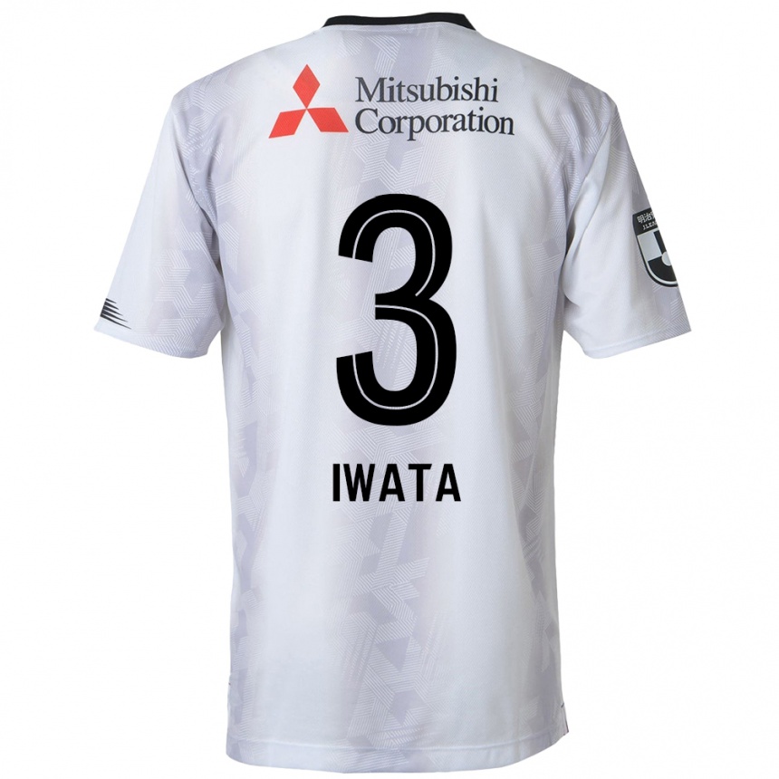 Niño Fútbol Camiseta Yuki Iwata #3 Blanco Negro 2ª Equipación 2024/25 México