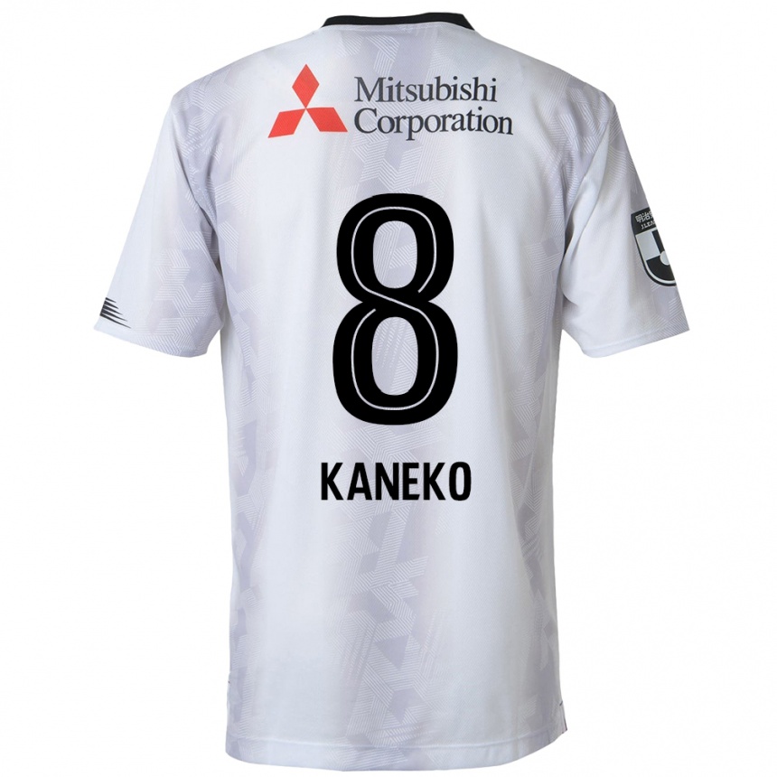 Niño Fútbol Camiseta Shunsuke Kaneko #8 Blanco Negro 2ª Equipación 2024/25 México