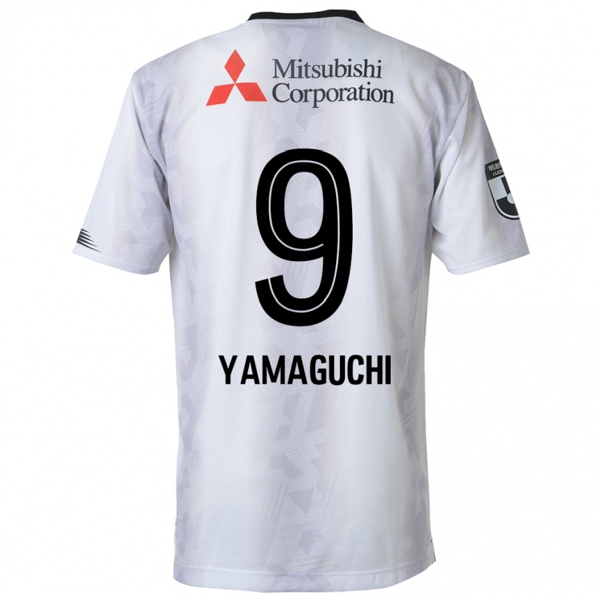 Niño Fútbol Camiseta Taiyo Yamaguchi #9 Blanco Negro 2ª Equipación 2024/25 México