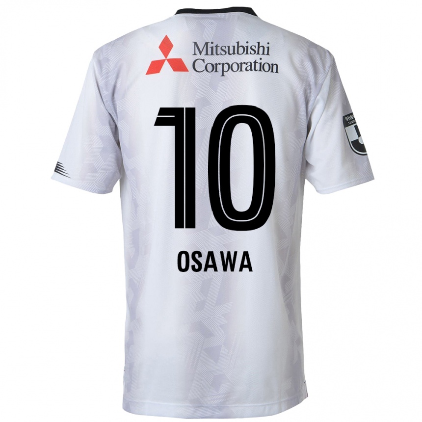 Niño Fútbol Camiseta Shuzo Osawa #10 Blanco Negro 2ª Equipación 2024/25 México