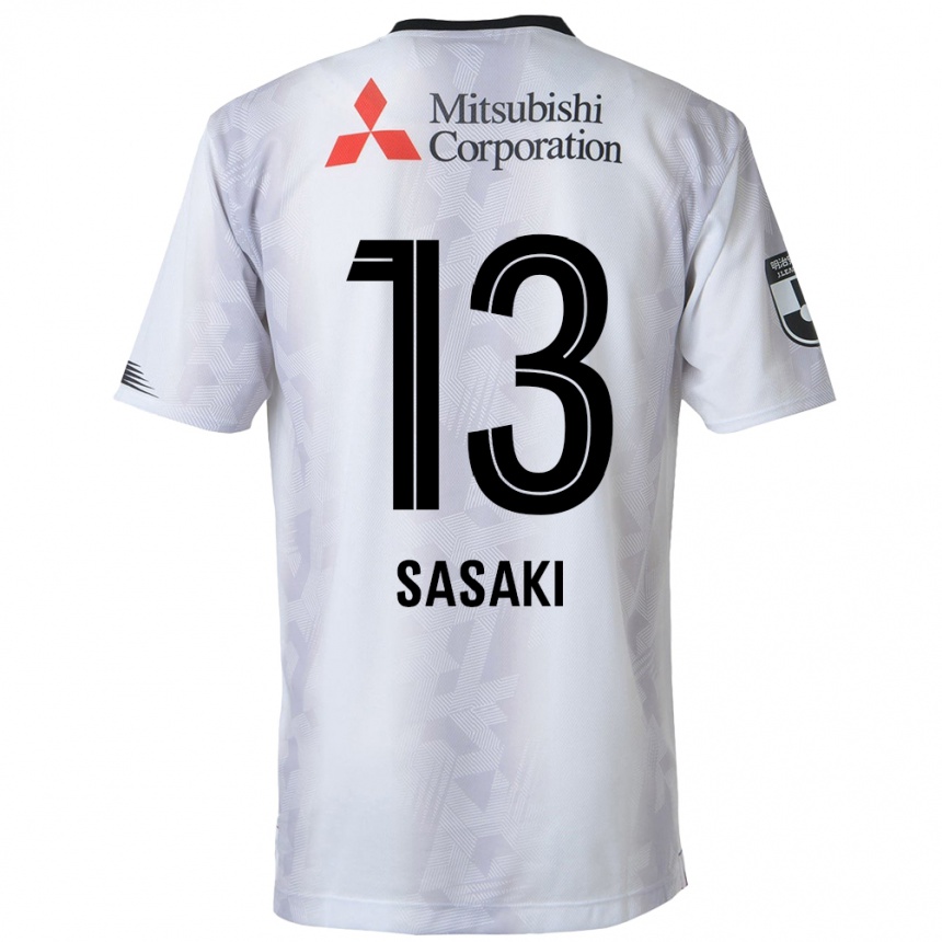 Niño Fútbol Camiseta Shoei Sasaki #13 Blanco Negro 2ª Equipación 2024/25 México