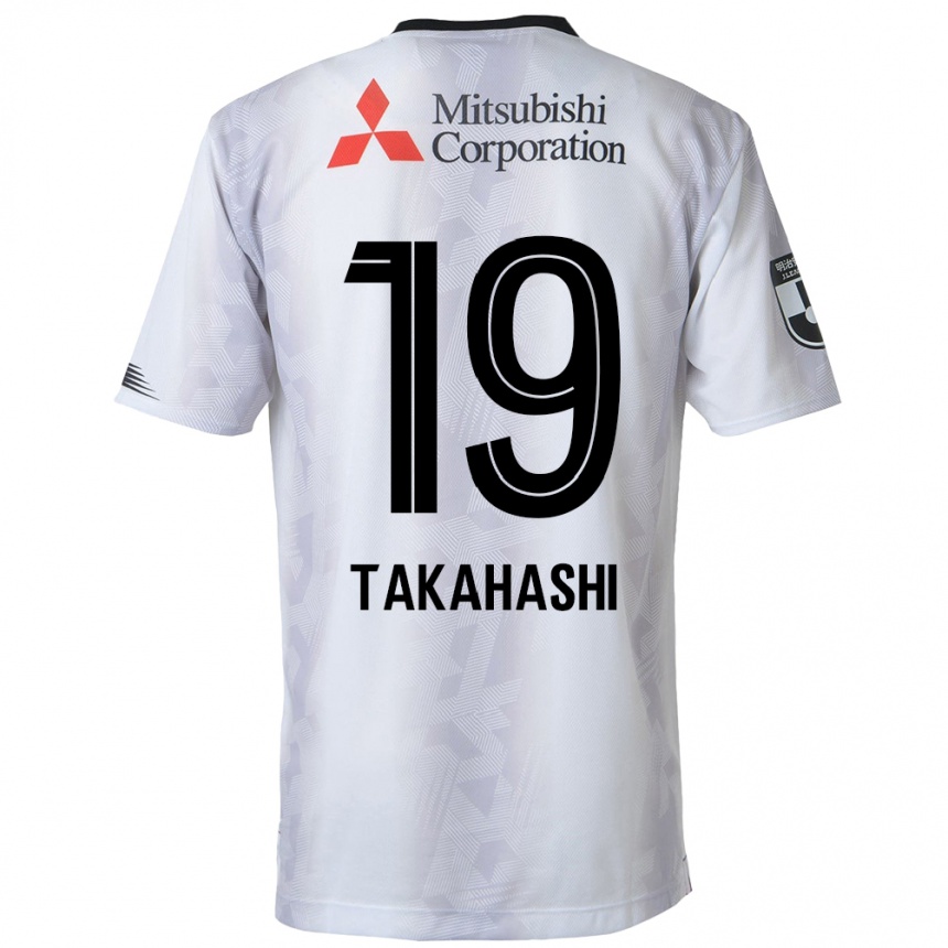 Niño Fútbol Camiseta Yuya Takahashi #19 Blanco Negro 2ª Equipación 2024/25 México