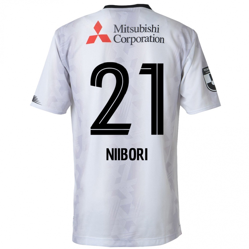 Niño Fútbol Camiseta Keita Niibori #21 Blanco Negro 2ª Equipación 2024/25 México