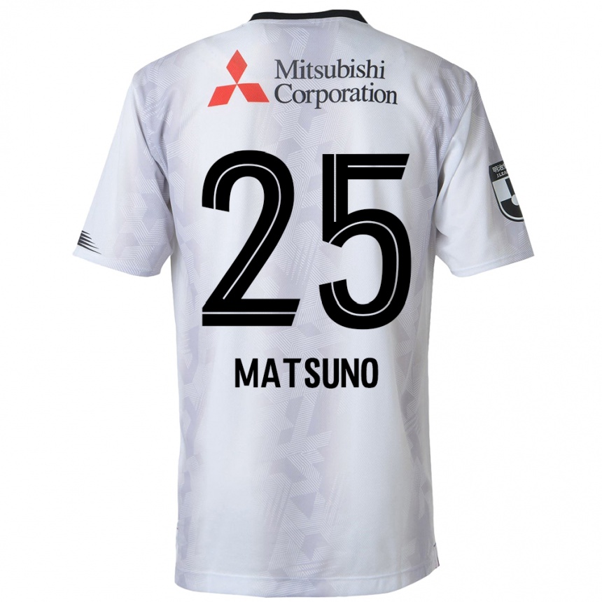 Niño Fútbol Camiseta Taichi Matsuno #25 Blanco Negro 2ª Equipación 2024/25 México