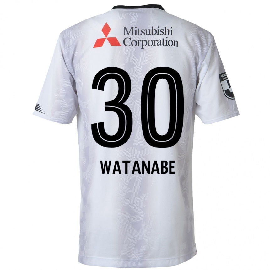 Niño Fútbol Camiseta Matthew Watanabe #30 Blanco Negro 2ª Equipación 2024/25 México