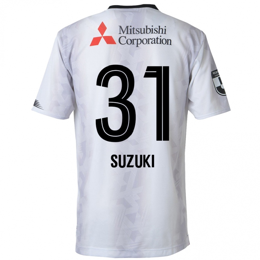 Niño Fútbol Camiseta Kaede Suzuki #31 Blanco Negro 2ª Equipación 2024/25 México