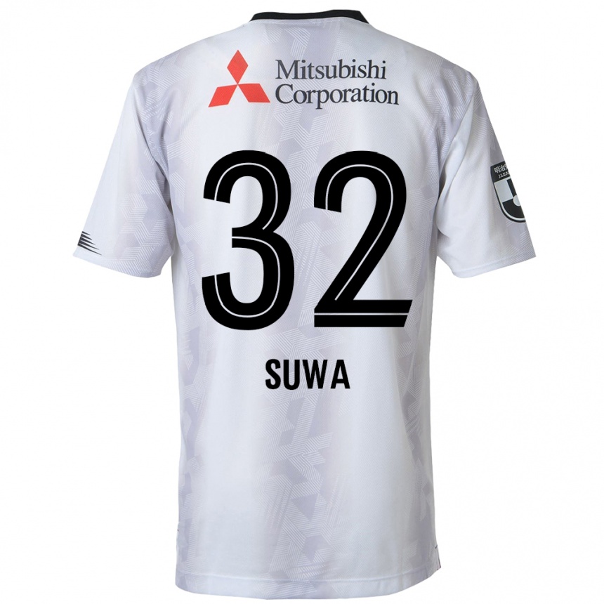 Niño Fútbol Camiseta Keita Suwa #32 Blanco Negro 2ª Equipación 2024/25 México