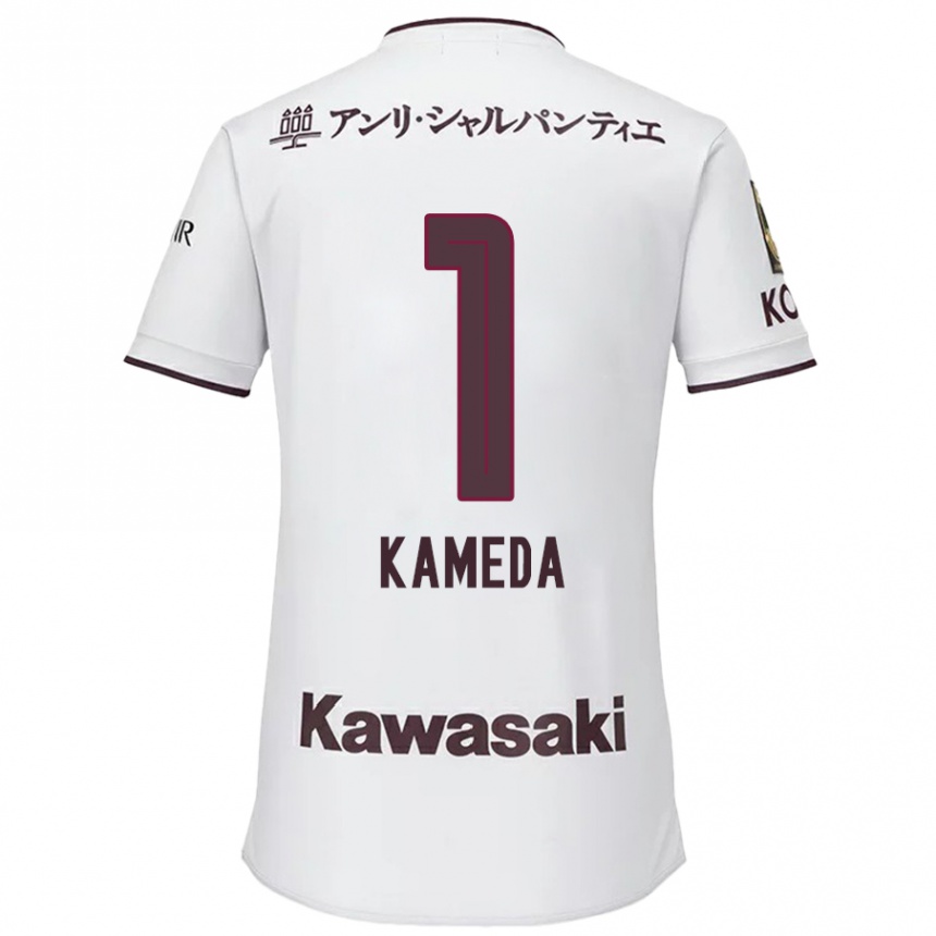 Niño Fútbol Camiseta Taiga Kameda #1 Blanco Rojo 2ª Equipación 2024/25 México