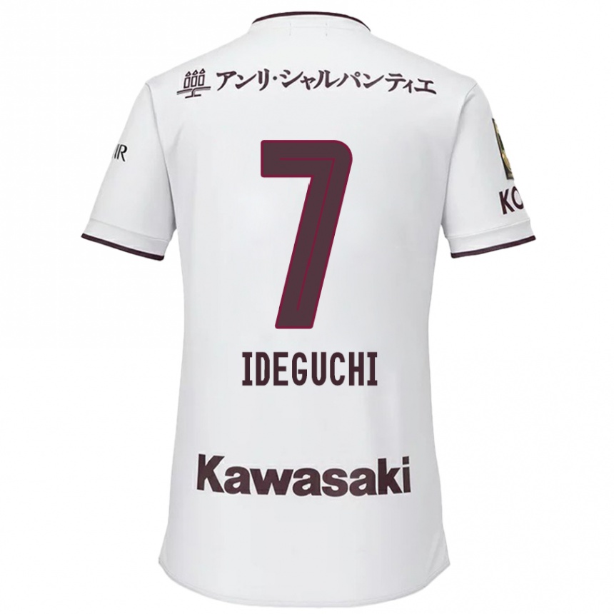 Niño Fútbol Camiseta Yosuke Ideguchi #7 Blanco Rojo 2ª Equipación 2024/25 México