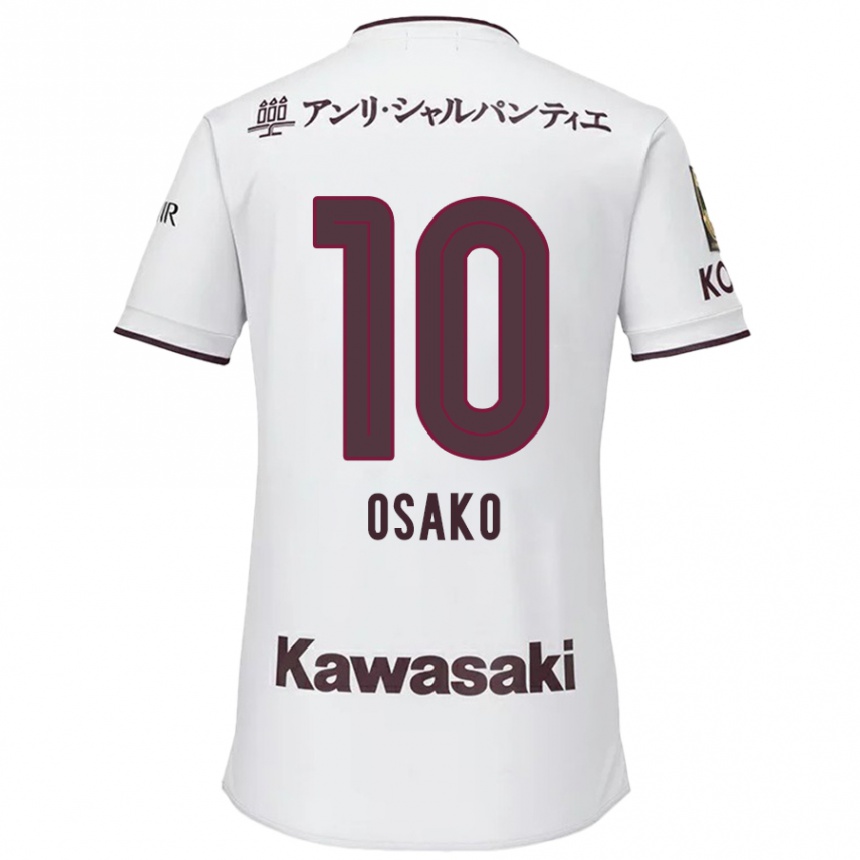 Niño Fútbol Camiseta Yuya Osako #10 Blanco Rojo 2ª Equipación 2024/25 México