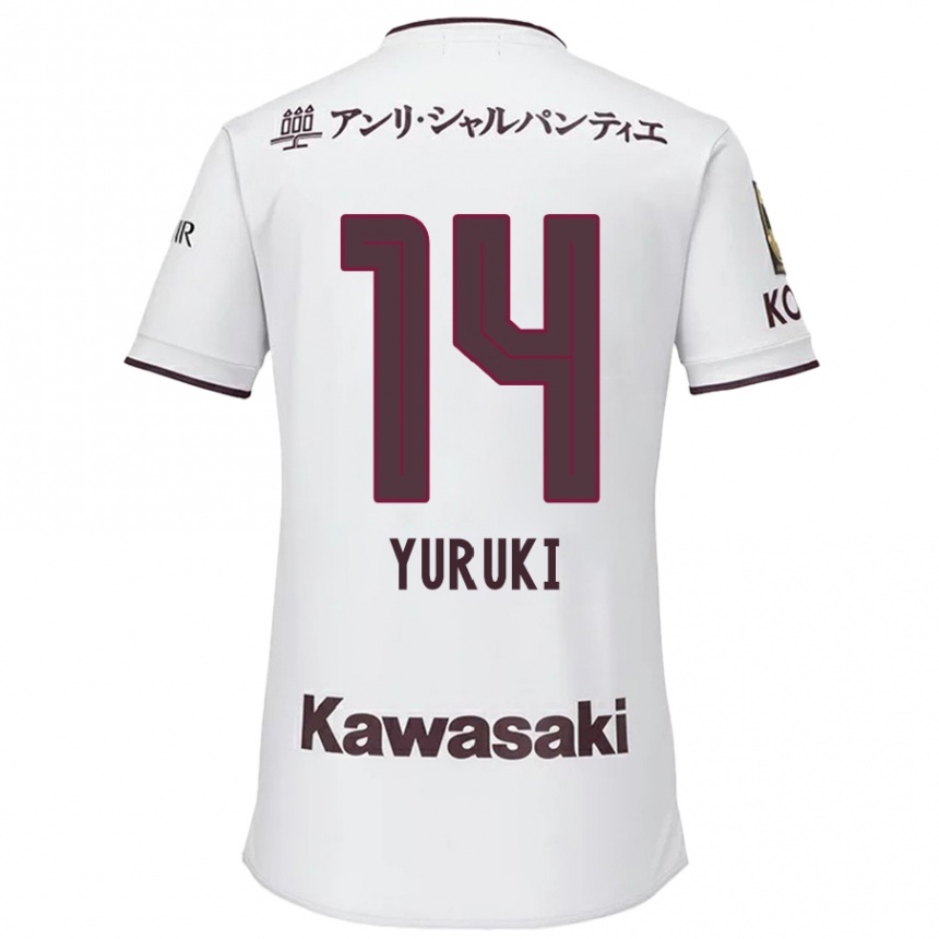 Niño Fútbol Camiseta Koya Yuruki #14 Blanco Rojo 2ª Equipación 2024/25 México