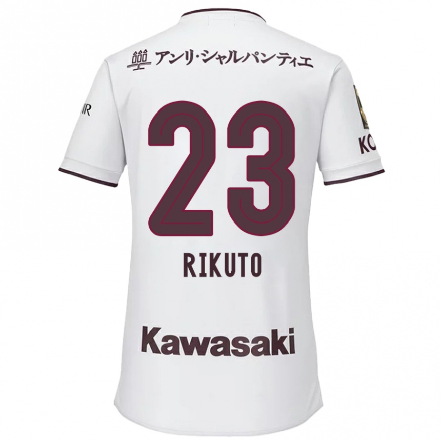 Niño Fútbol Camiseta Rikuto Hirose #23 Blanco Rojo 2ª Equipación 2024/25 México