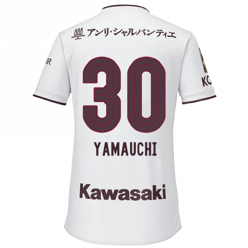 Niño Fútbol Camiseta Kakeru Yamauchi #30 Blanco Rojo 2ª Equipación 2024/25 México