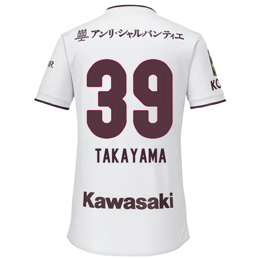 Niño Fútbol Camiseta Shioki Takayama #39 Blanco Rojo 2ª Equipación 2024/25 México