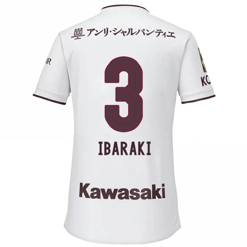 Niño Fútbol Camiseta Riku Ibaraki #3 Blanco Rojo 2ª Equipación 2024/25 México