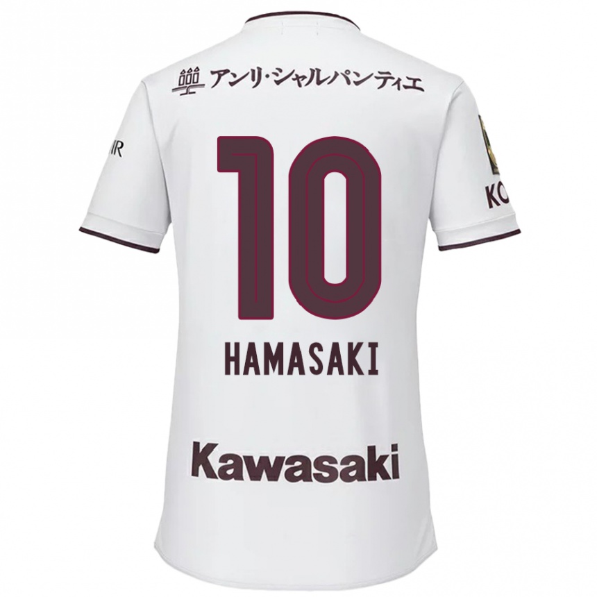 Niño Fútbol Camiseta Kento Hamasaki #10 Blanco Rojo 2ª Equipación 2024/25 México